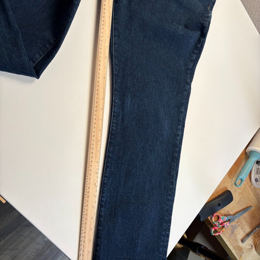 Madewell The '90s Straight Leg Jeans Dark Wash Size 33 - Picture 9 of 10